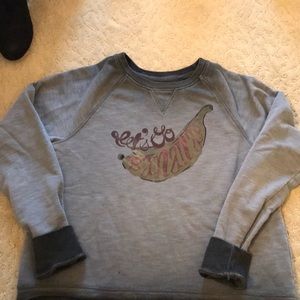 Crop crew neck sweatshirt